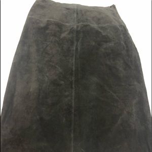 Soft suede black skirt